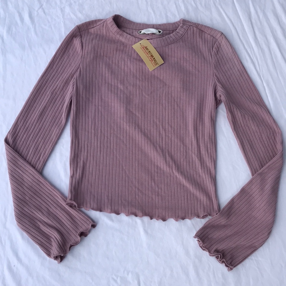 American Rag, Long Sleeve, Ribbed Top